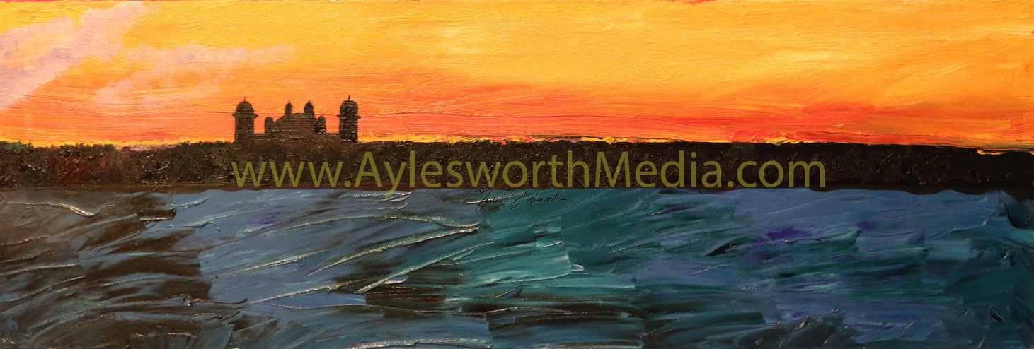 Sunset on Ellis Island Fine Art